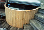 Insulating old wood tub